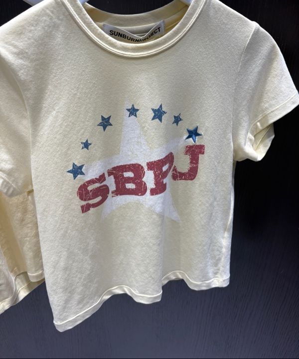 sunburnproject☆SBPJ T-shirt SBPJ T-shirt, WHITE - sunburnproject