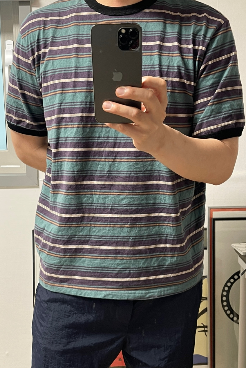 PARTIMENTOのEngineered Stripe Ringer Tee 全2色 PARTIMENTO