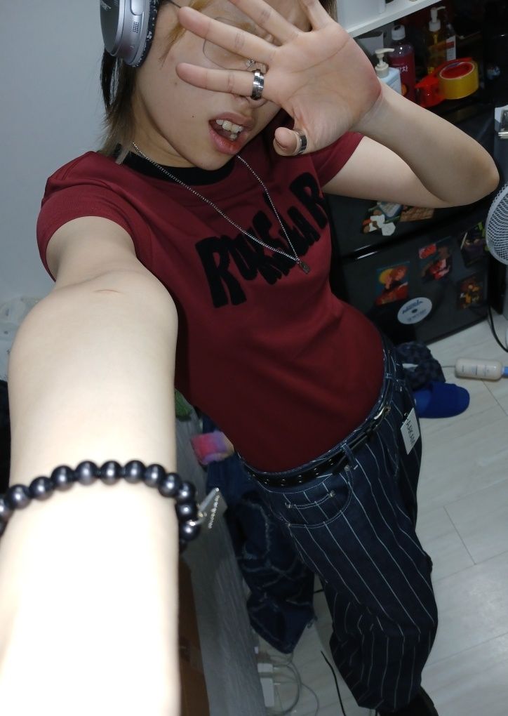 デニム・ジーパン AAKAM Striped Cinch Back Denim Pants 5SH057 MUSINSA | AAKAM Striped Cinch Back Denim Pants (Blue)