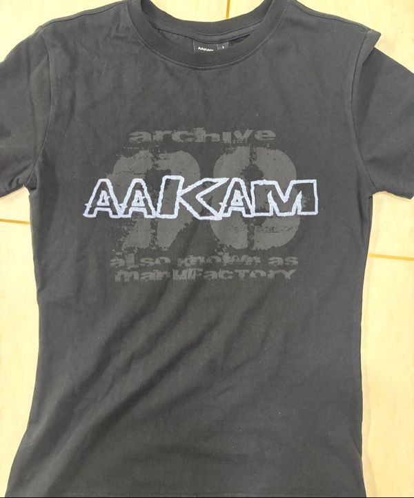 Tシャツ・カットソー AAKAM Painted 98 Half Top 5SH059 MUSINSA公式 | AAKAM Painted 98 Half Top (Black)