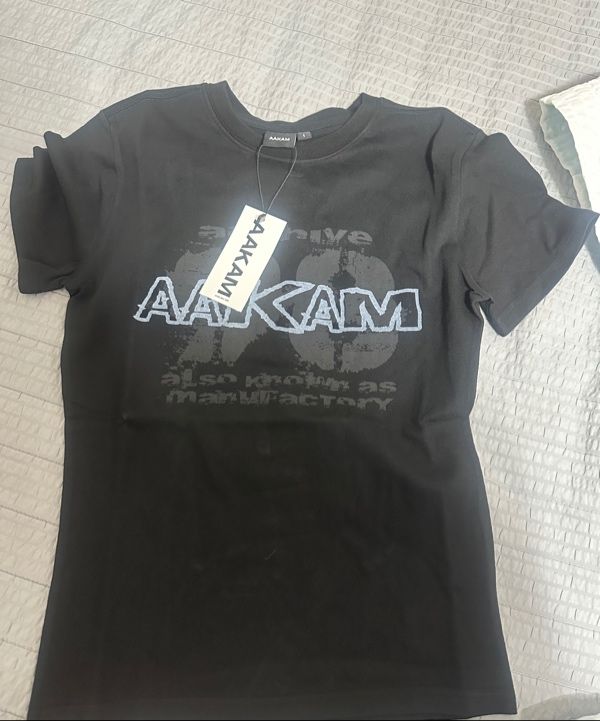 Tシャツ・カットソー AAKAM Painted 98 Half Top 5SH059 MUSINSA公式 | AAKAM Painted 98 Half Top (Black)