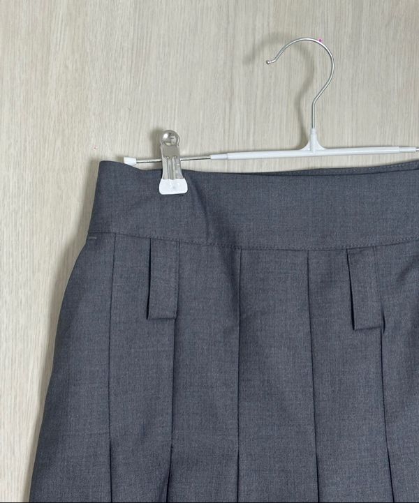 MUSINSA | KHAKIPOINT Pleats Long Skirt (gray)