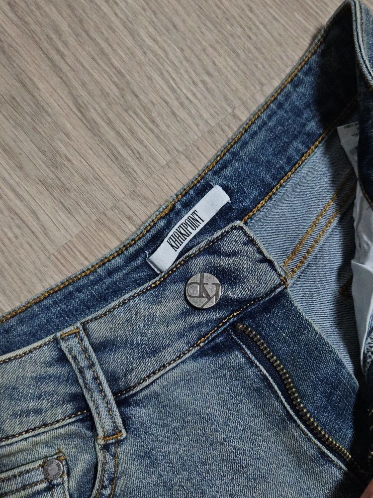 MUSINSA公式 | KHAKIPOINT Washed Bootcut Jeans (blue)