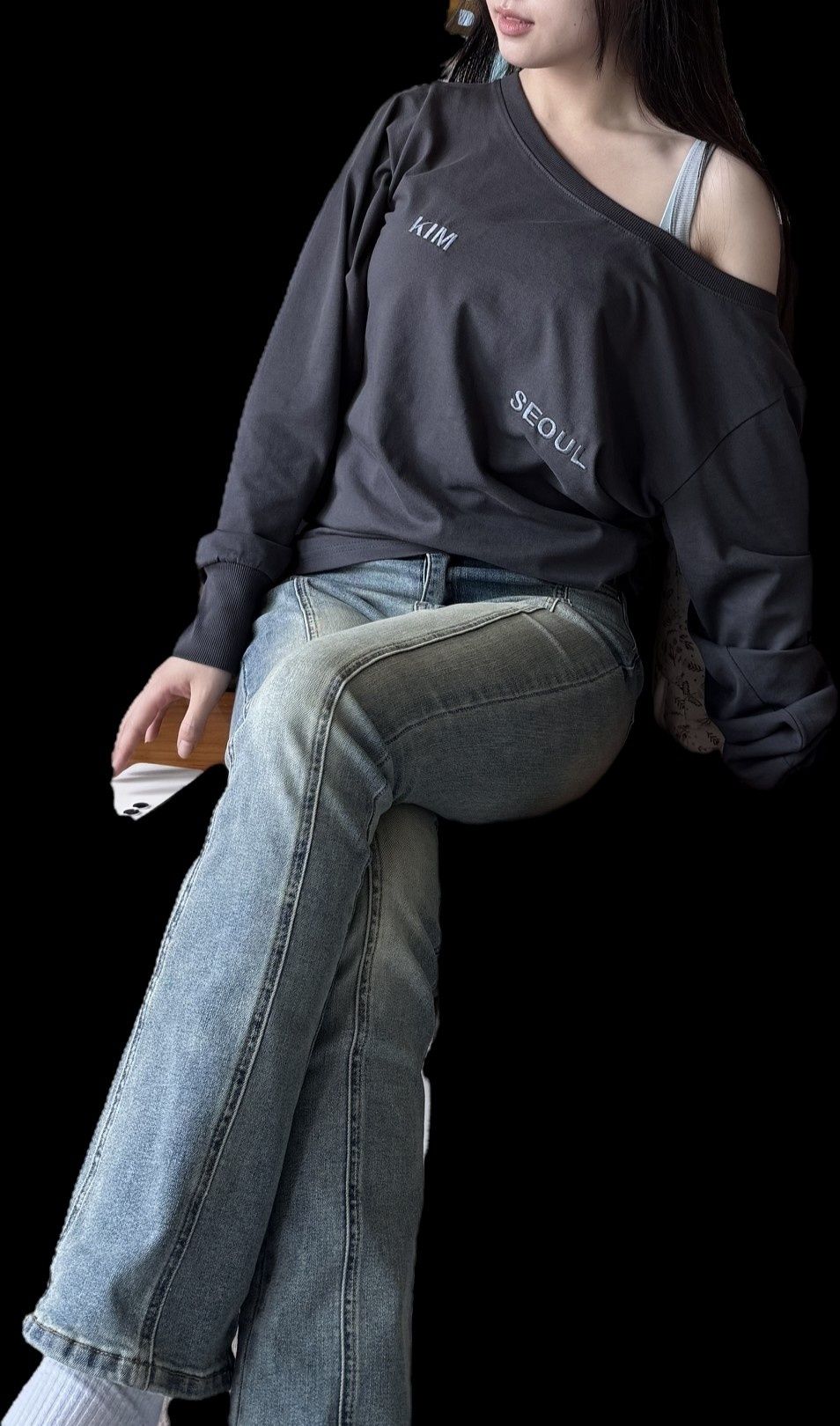 【KHAKIPOINT】Washed Bootcut Jeans★韓国人気通販MUSINSA限定 MUSINSA公式 | KHAKIPOINT Washed Bootcut Jeans (blue)