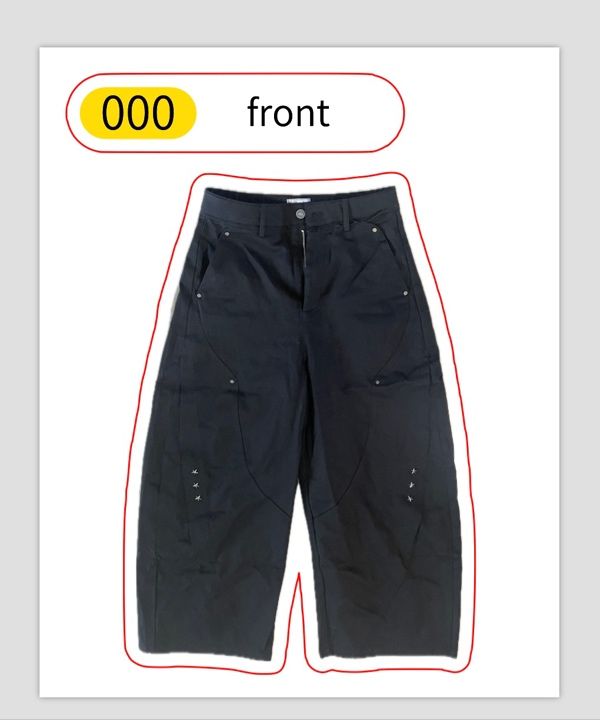 MUSINSA | ROUGHNECK Destroyed Wide Pants Black
