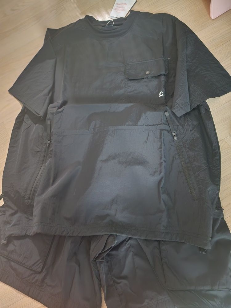 MUSINSA | COVERNAT [SET] Woven Utility T-shirt Black