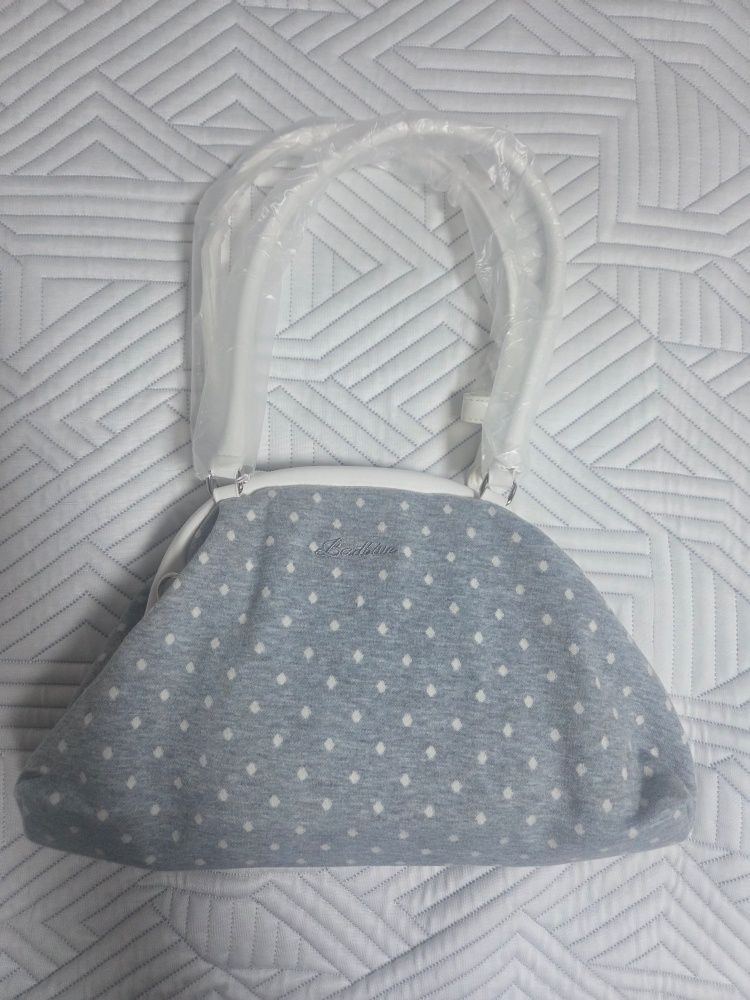MUSINSA | BADBLUE Dot Cozy Dumpling Bag Gray