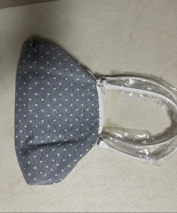 MUSINSA | BADBLUE Dot Cozy Dumpling Bag Gray