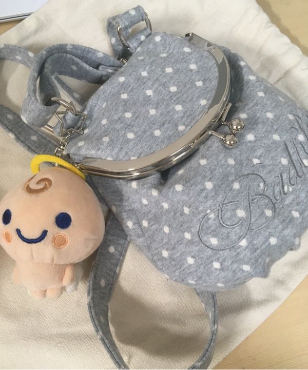 MUSINSA | BADBLUE Dot Cozy Bao Bag Gray