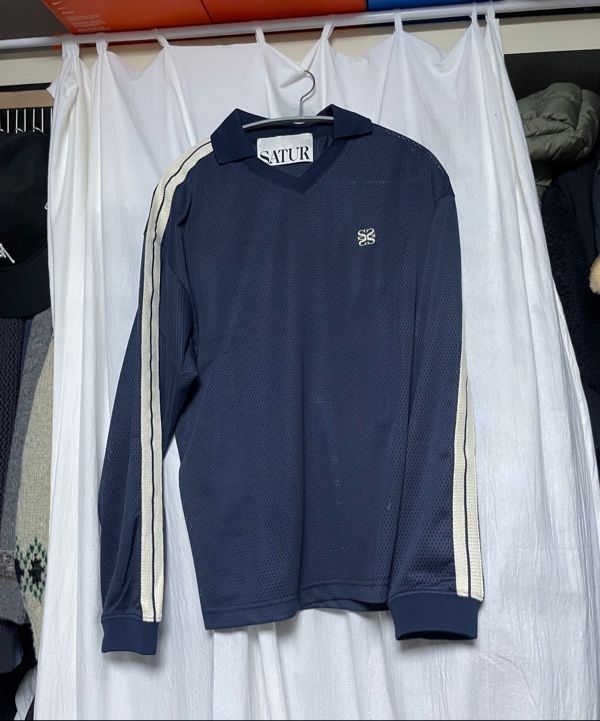 MUSINSA公式 | SATUR ロザンメッシュフットボールシャツネイビー