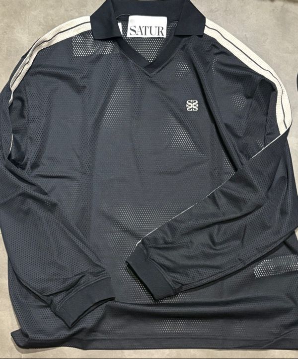 MUSINSA公式 | SATUR ロザンメッシュフットボールシャツブラック