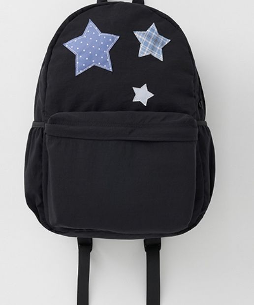 バックパック・リュック RONRON 3 STAR PATCH BACKPACK 5BJH1411 MUSINSA | RONRON 3 STAR PATCH BACKPACK BLACK