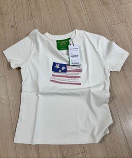USA Flag Applique T-Shirt