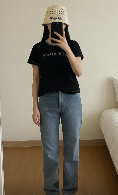 ★Matin Kim★COLOR POINT ARCH LOGO TOP IN BLACK COLOR POINT ARCH LOGO TOP IN BLACK – Matin Kim