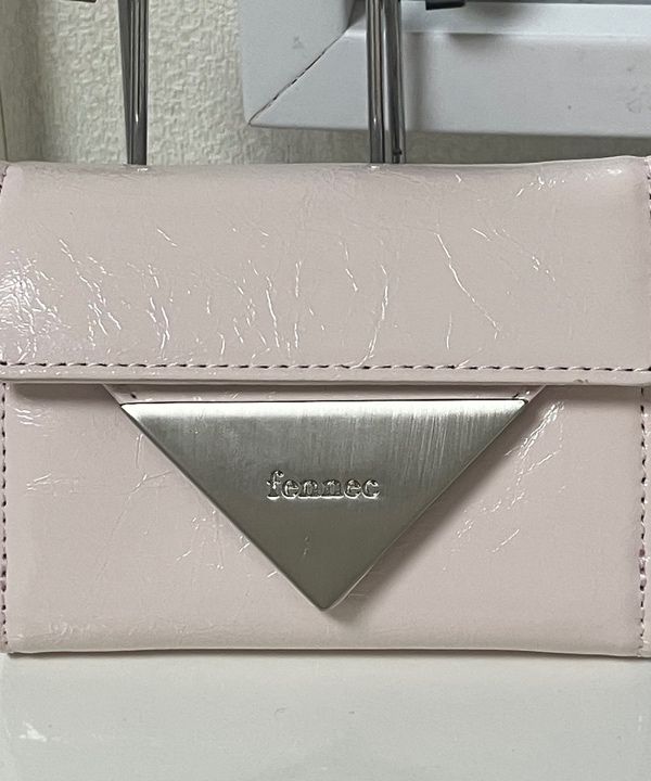 MUSINSA | fennec CRINKLE TRIANGLE DOCO WALLET - BLOSSOM