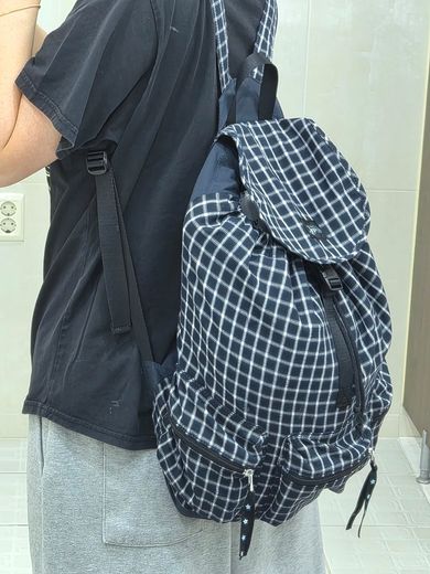 MUSINSA | FENNEC BERRY POCKET BACKPACK LARGE - CHECK NAVY