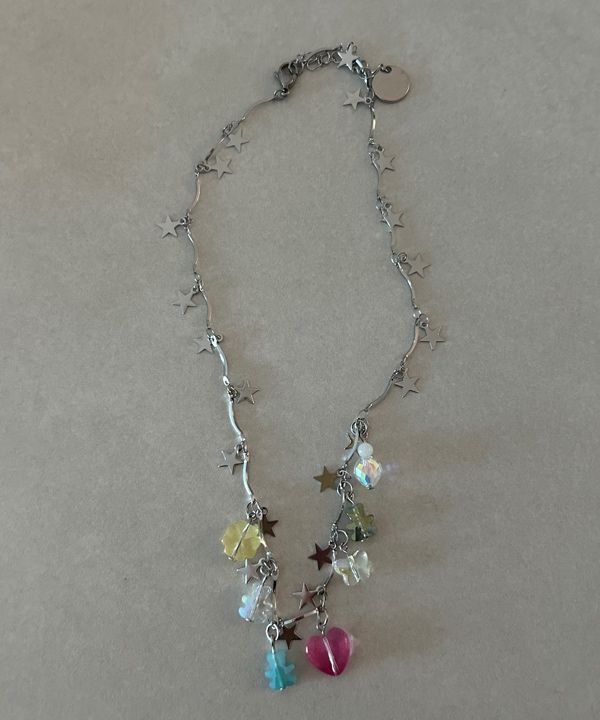 【RONRON】STARRY DANGLING CHARMS NECKLACE MUSINSA | RONRON STARRY DANGLING CHARMS NECKLACE