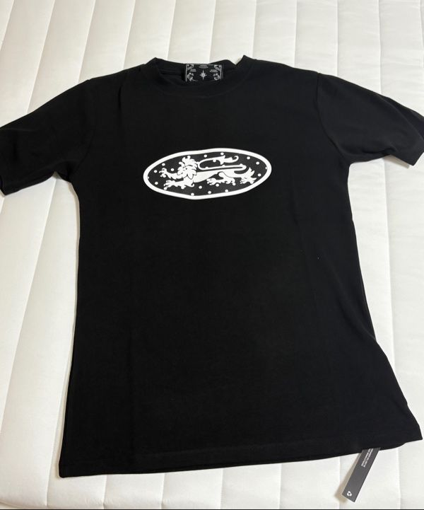 ◆25SS BADBLOOD Mystic Shield Print Ringer T-Shirt/2色◆ MUSINSA | BADBLOOD Mystic Dot Logo Jersey T-Shirt - Black