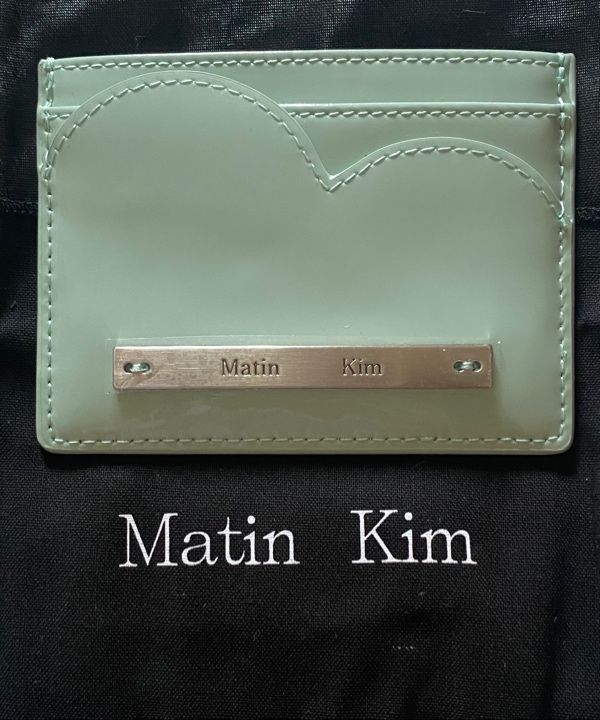 MUSINSA | MATIN KIM HEART WAVE ENAMEL CARD WALLET IN MINT