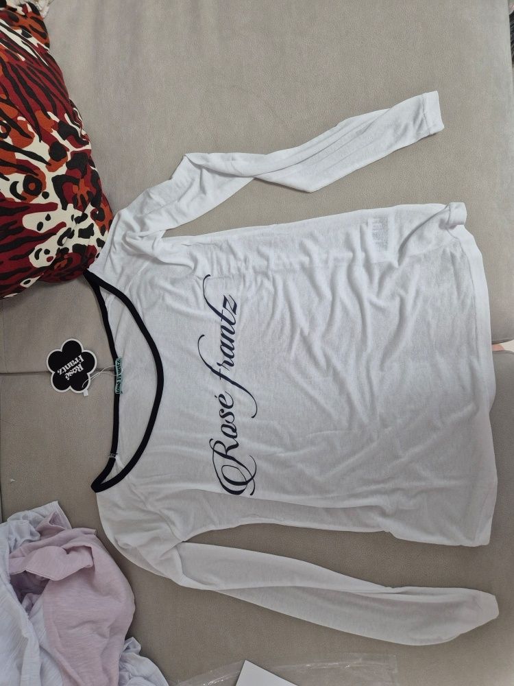 MUSINSA | ROSÉ FRANTZ Sheer Lettering Long Sleeve [White]