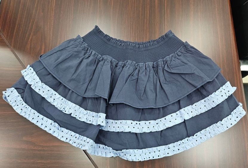 MUSINSA | RONRON CANCAN LAYERED SKIRT DOT NAVY