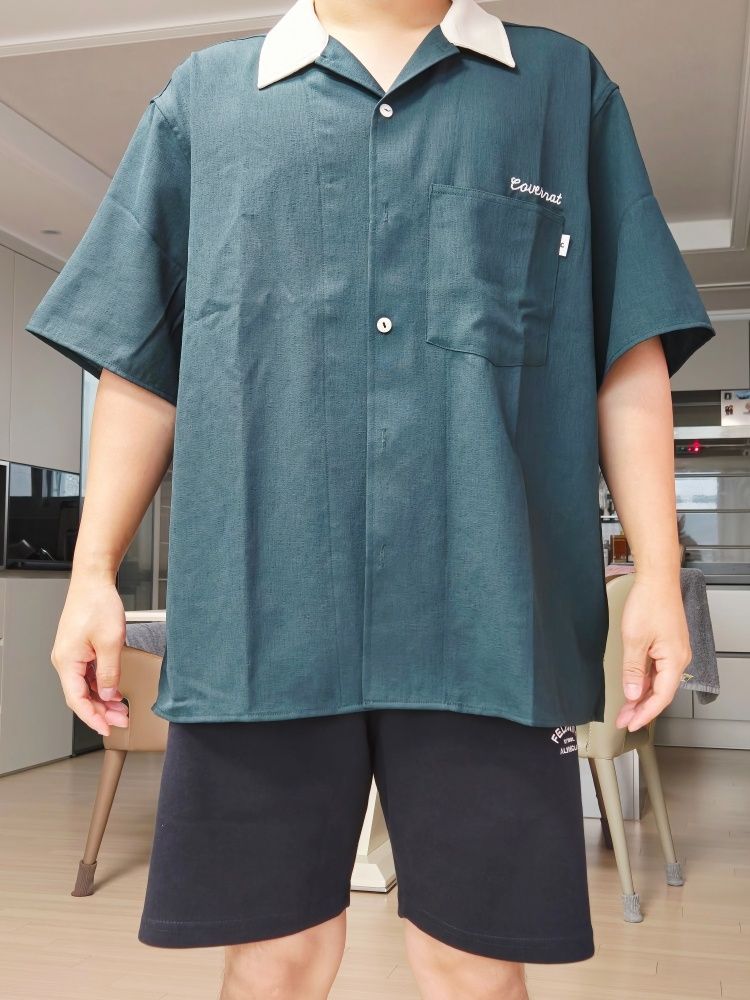 【COVERNAT】 Lettering Half Shirt‐ Ecru MUSINSA | COVERNAT Lettering Half Shirt Ecru