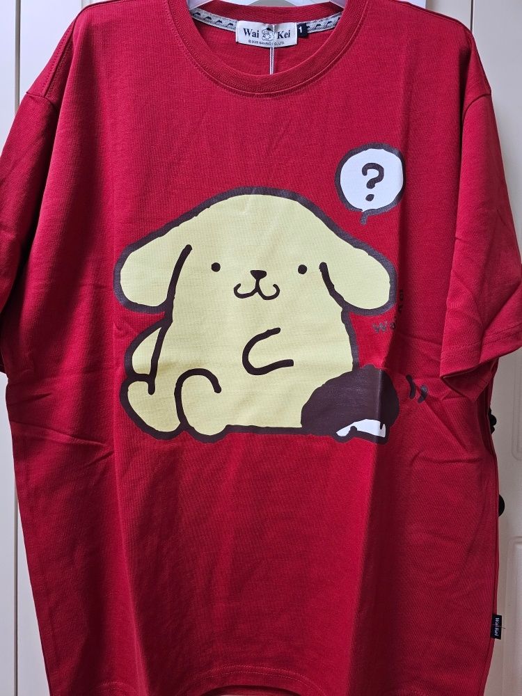 ★WAIKEI★ Pompompurin big graphic short sleeve t-shirt red MUSINSA | WAI KEI Pompompurin big graphic short sleeve t
