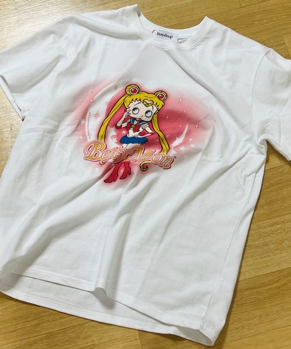 ULKINCANVAS Bettyセーラームーン ベティームーンTシャツ　サナ ☆TWICE サナ 着用！！【ULKIN CANVAS】Betty Boop Betty Moon