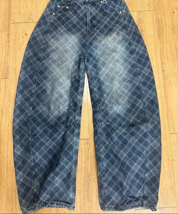 MUSINSA公式 | BADBLOOD ライオンパッチウォッシュドバレルパンツ