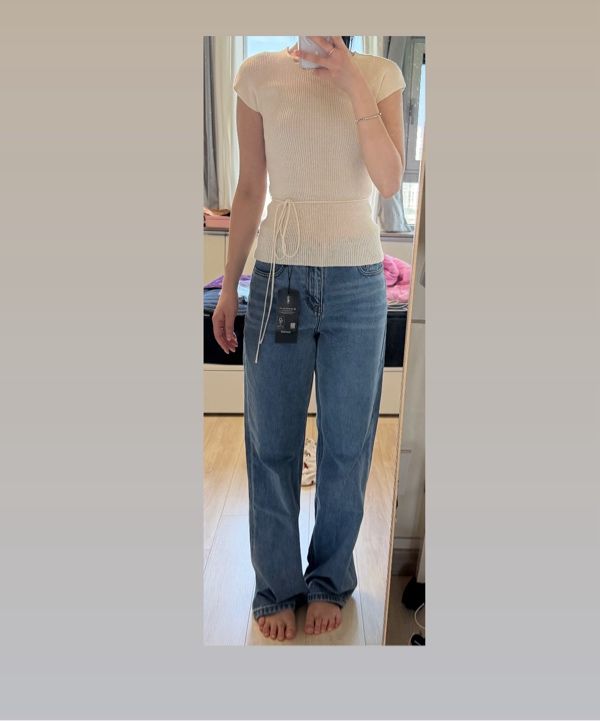 MUSINSA公式 | LE ribbed cap sleeveless knit top (cream)