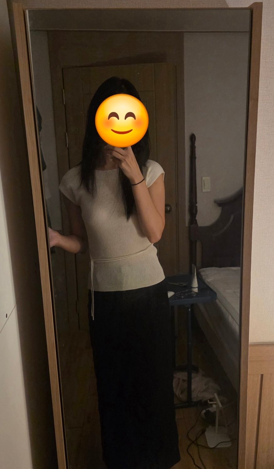 MUSINSA公式 | LE ribbed cap sleeveless knit top (cream)