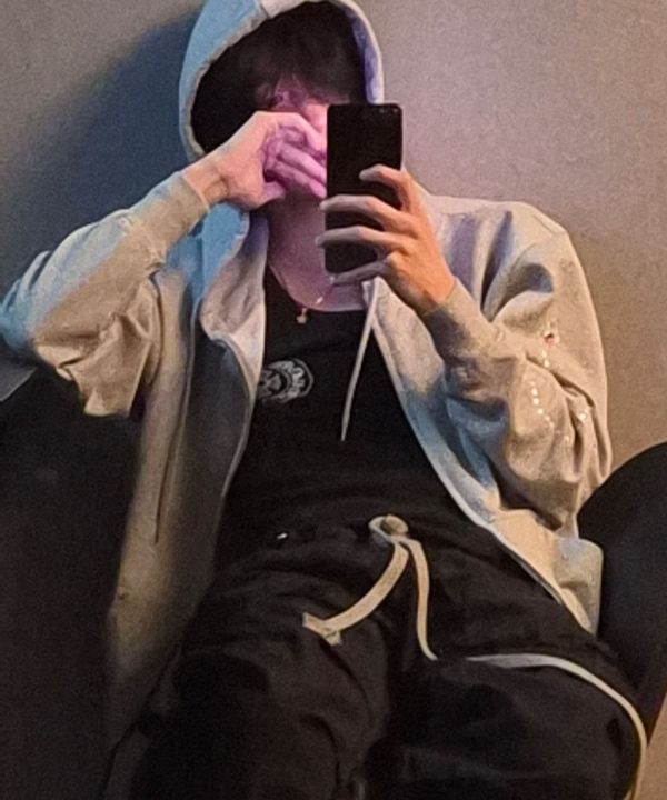 MUSINSA | YOUHEE STAR HOTFIX HOOD ZIP-UP MELANGE GREY