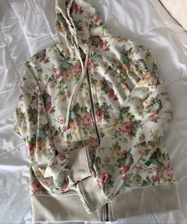 NOCONTENT フラワーレースジップアップ パーカーMusinsa MUSINSA | NOCONTENT 234. Flower Lace Zip-Up _ Ivory