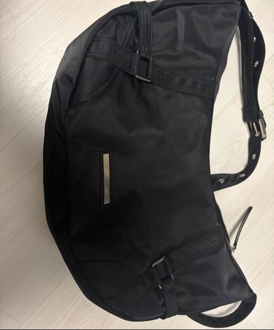 MUSINSA公式 | MATIN KIM FABRIC MOONLINE BIG HOBO BAG IN BLACK