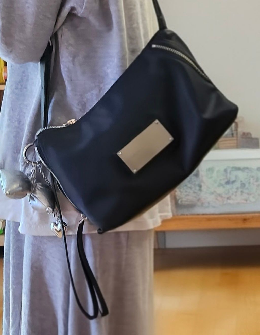 バッグ SIDE ZIPPER TWO WAY BAG IN BLACK MUSINSA | MATIN KIM SIDE ZIPPER FABRIC TWO WAY BAG IN BLACK