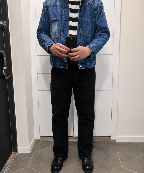 MUSINSA公式 | OUTSTANDING W.W. II SELVEDGE DENIM 1ST JACKET_MEDIUM