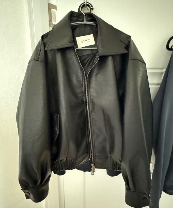 MUSINSA | VTWO 8272 Washed Leather Single Jacket (BLACK)