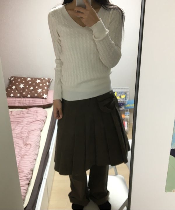 MUSINSA | THE COLDEST MOMENT TCM skirt layered pants (brown)