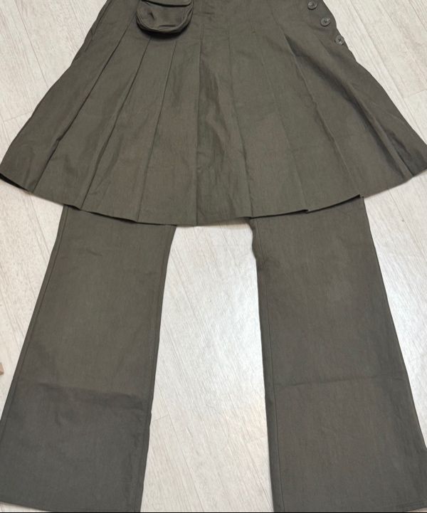 MUSINSA | THE COLDEST MOMENT TCM skirt layered pants (brown)