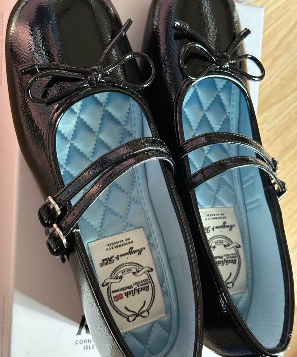 MUSINSA | ROCKFISH WEATHERWEAR SQUARE TOE TWO STRAP MARYJANES(4CM