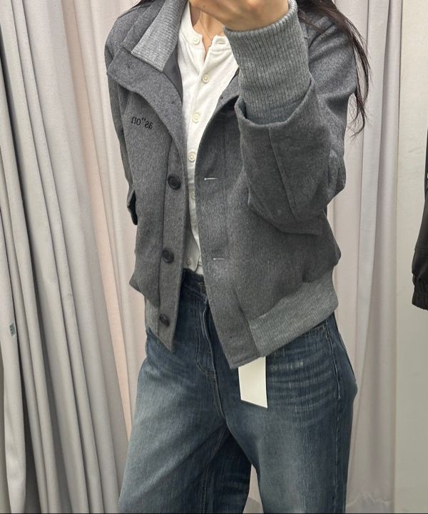 MUSINSA公式 | ASON DUMBO WOOL JACKET / GRAY