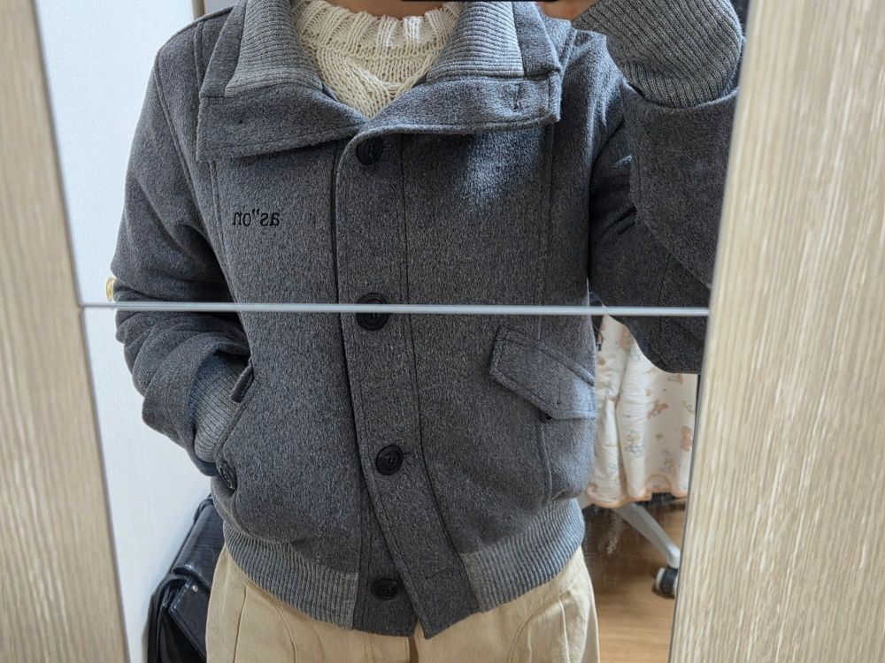 MUSINSA公式 | ASON DUMBO WOOL JACKET / GRAY