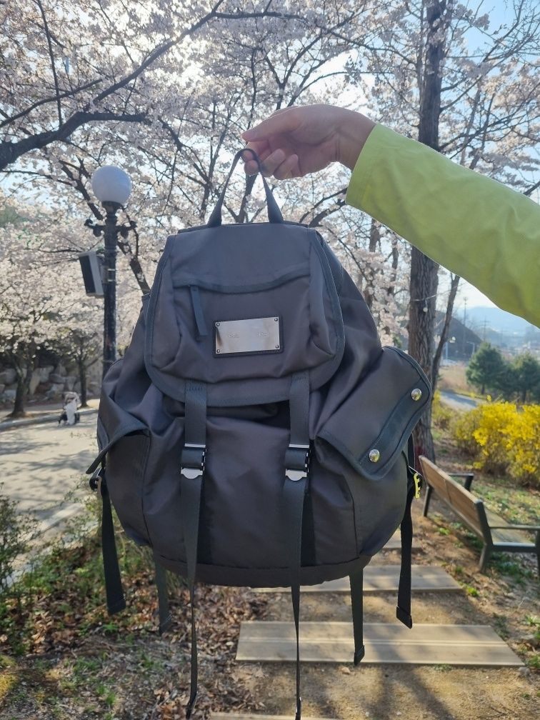 MUSINSA | MATIN KIM MATIN POCKET UTILITY LARGE BACK PACK IN CHARCOAL