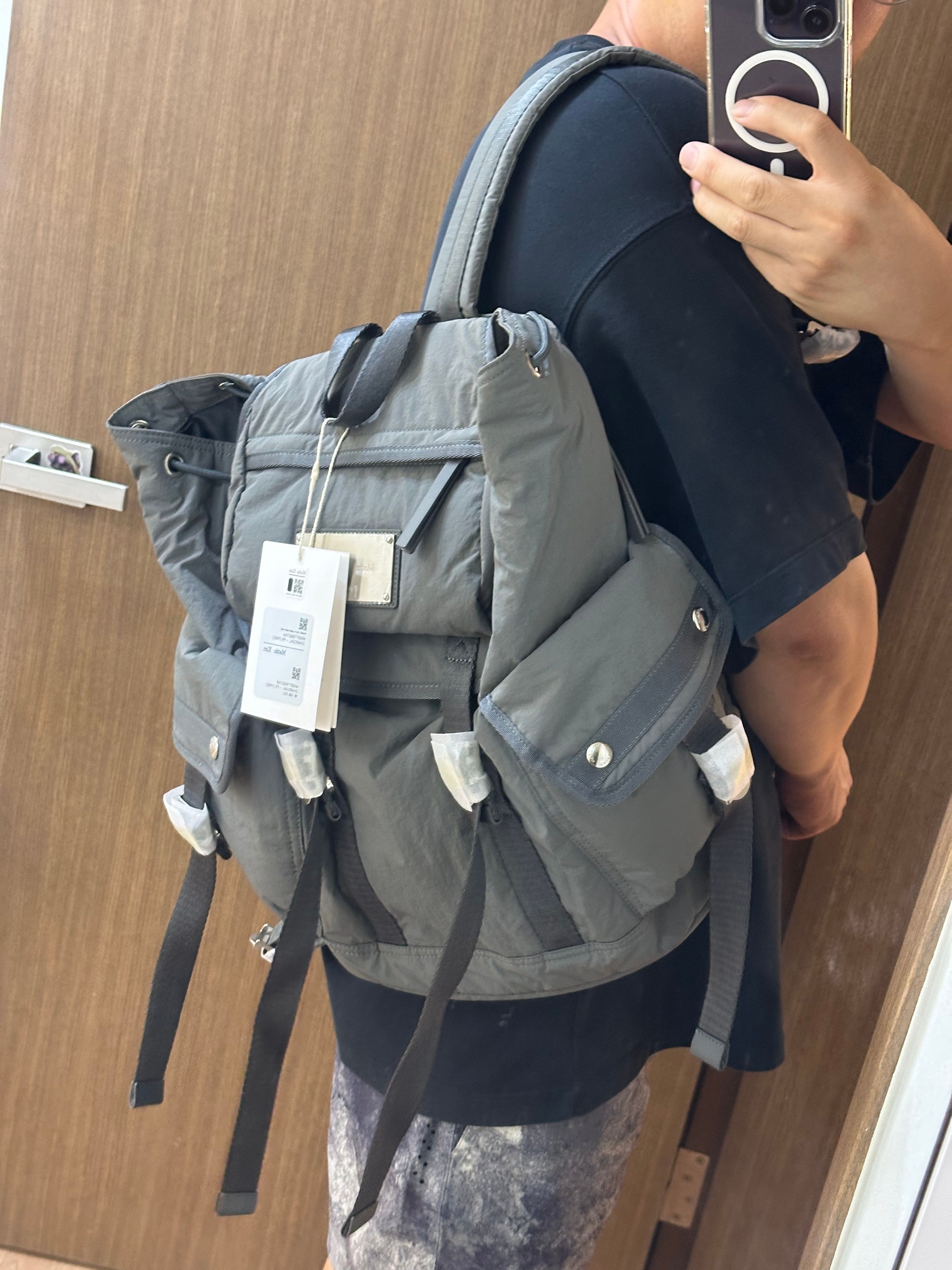 MUSINSA | MATIN KIM POCKET UTILITY LARGE BACK PACK IN CHARCOAL