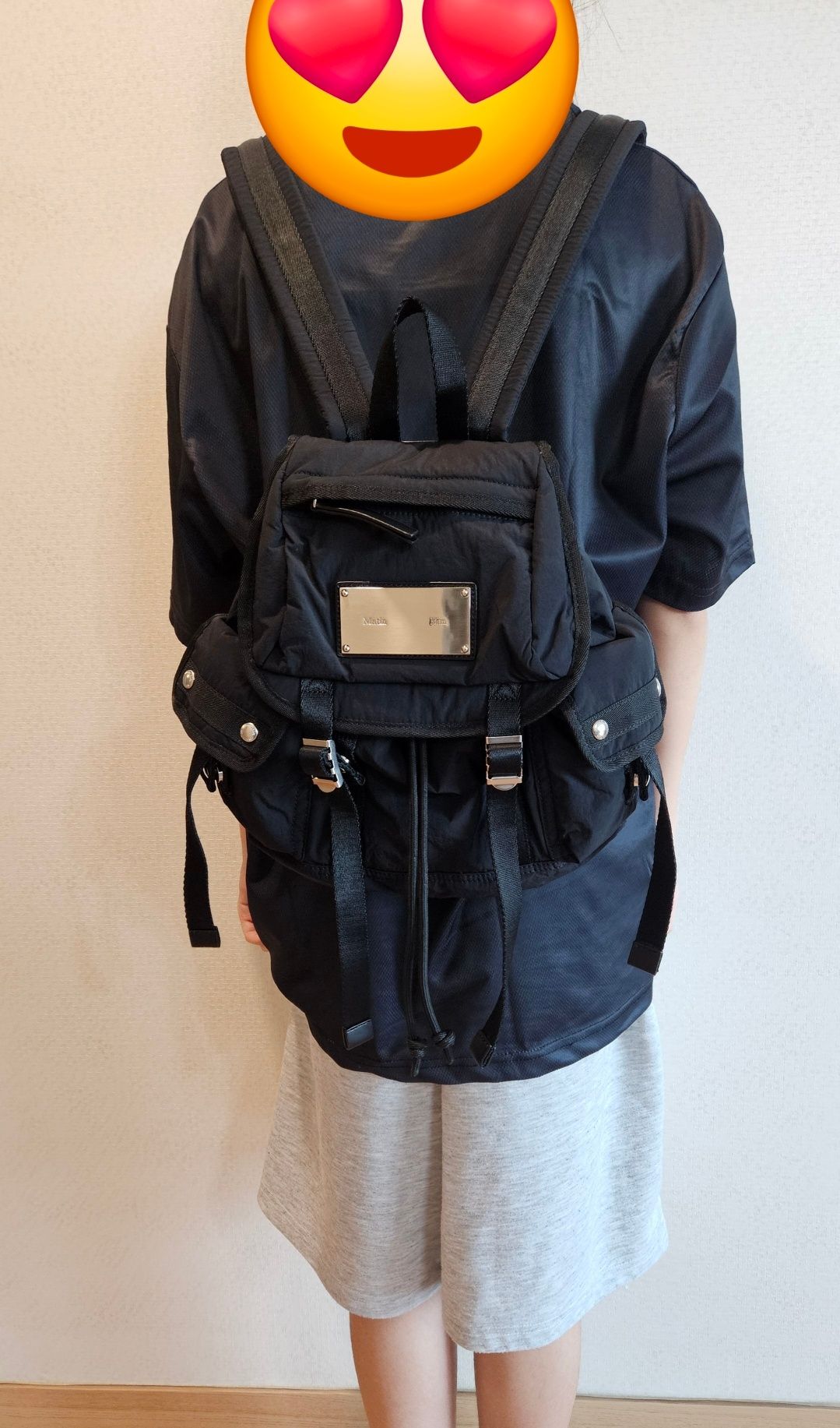 MUSINSA | MATIN KIM POCKET UTILITY SMALL BACK PACK IN BLACK