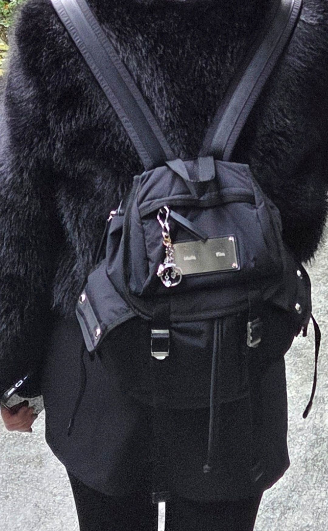 MUSINSA | MATIN KIM POCKET UTILITY SMALL BACK PACK IN BLACK