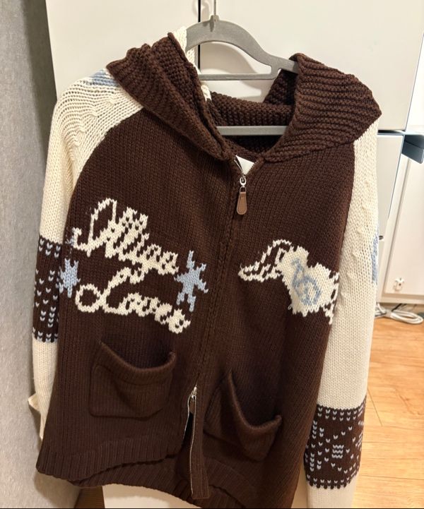 トップス ILLIGO Angelling Cowichan Knit Zip-up MUSINSA | ILLIGO Angel Ring Cowichan Knit Zip-Up Brown