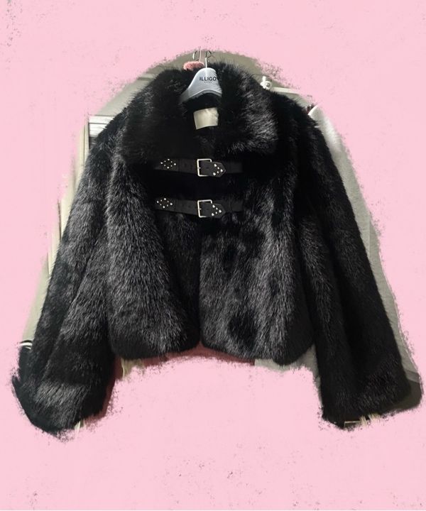 MUSINSA公式 | ILLIGO パピィショートファージャケットブラック