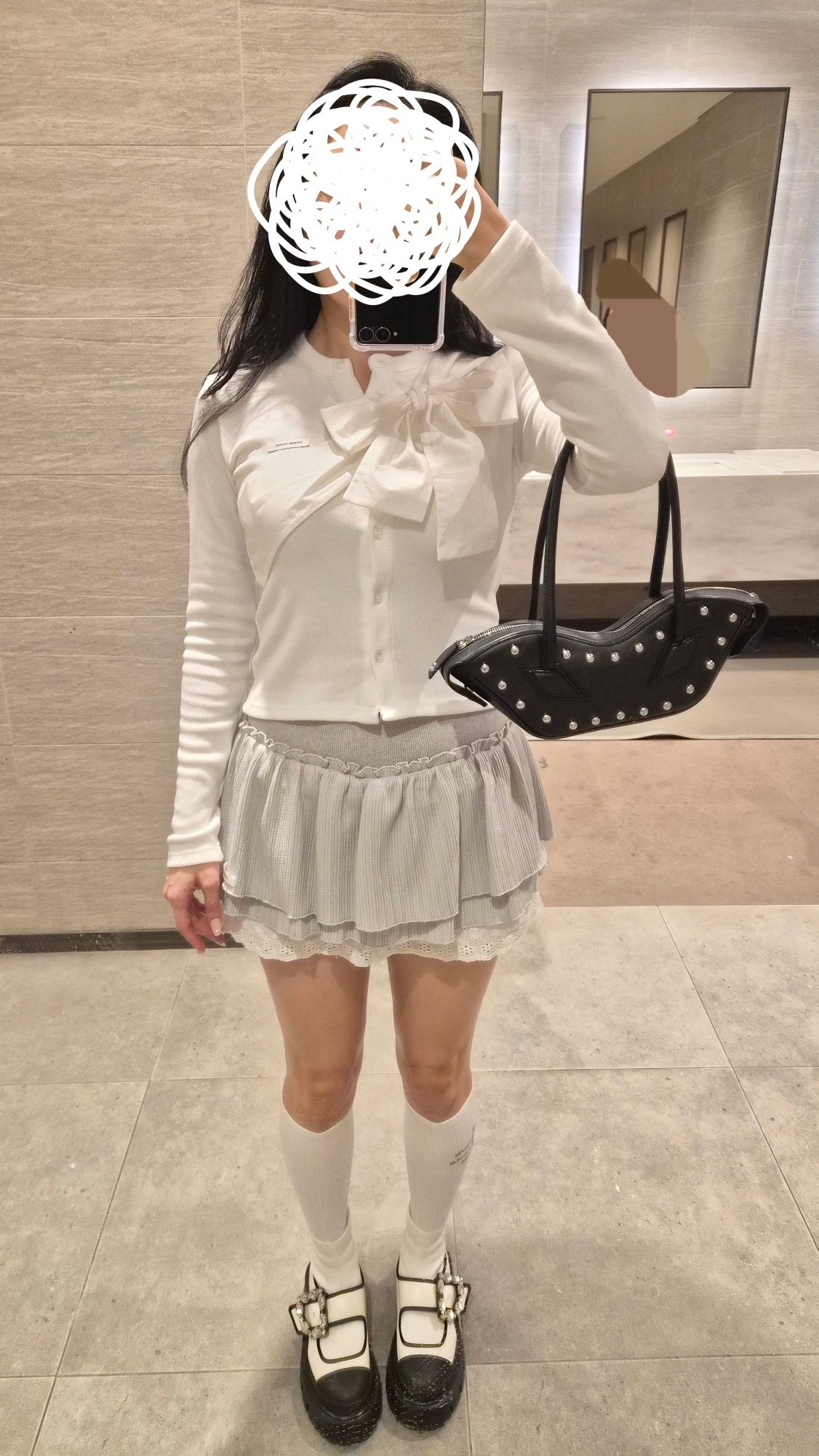 トップス CRANK Ribbon Tide Knit Cardigan MUSINSA公式 | CRANK Ribbon Tide Knit Cardigan_Navy