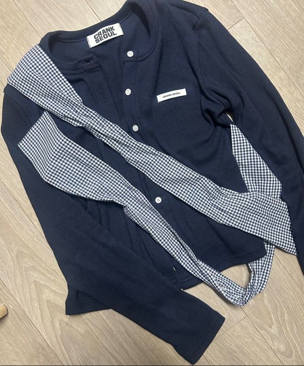 トップス CRANK Ribbon Tide Knit Cardigan MUSINSA | CRANK Ribbon Tide Knit Cardigan_Black